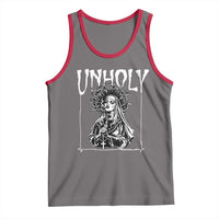 Unholy Nun Tank Top Funny Horror Unholy Nun Satan Baphomet Gothic
