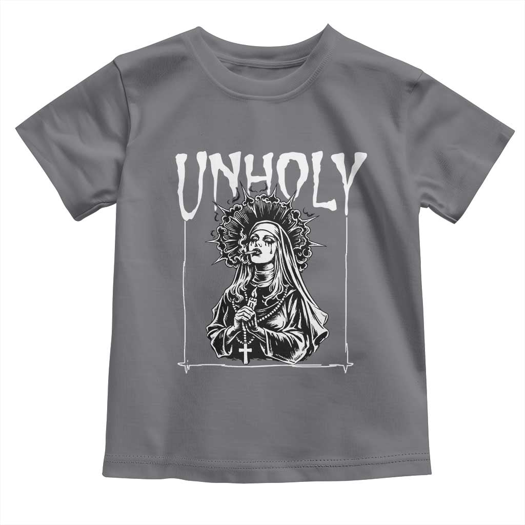 Unholy Nun Toddler T Shirt Funny Horror Unholy Nun Satan Baphomet Gothic