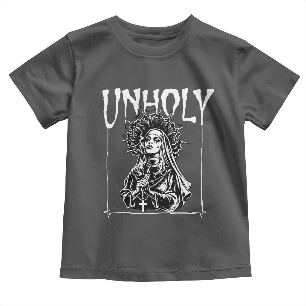 Unholy Nun Toddler T Shirt Funny Horror Unholy Nun Satan Baphomet Gothic
