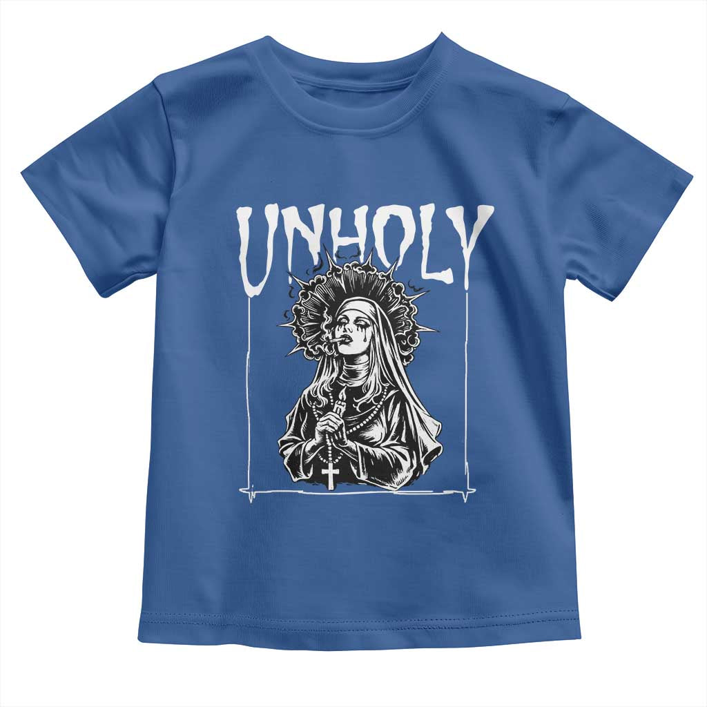 Unholy Nun Toddler T Shirt Funny Horror Unholy Nun Satan Baphomet Gothic