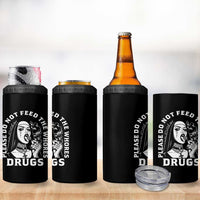 Funny Unholy Nun 4 in 1 Can Cooler Tumbler Please Do Not Feed The Whores Drugs
