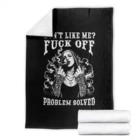 Funny Unholy Nun Throw Blanket Don't Like Me Fuck Off Problem Solved