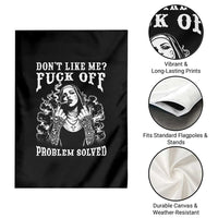 Funny Unholy Nun Garden Flag Don't Like Me Fuck Off Problem Solved