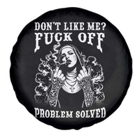 Funny Unholy Nun Spare Tire Cover Don't Like Me Fuck Off Problem Solved