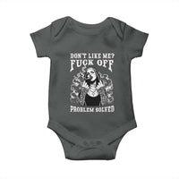 Funny Unholy Nun Baby Onesie Don't Like Me Fuck Off Problem Solved