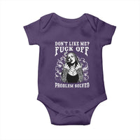 Funny Unholy Nun Baby Onesie Don't Like Me Fuck Off Problem Solved