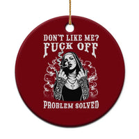 Funny Unholy Nun Ceramic Ornament Don't Like Me Fuck Off Problem Solved