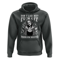 Funny Unholy Nun Hoodie Don't Like Me Fuck Off Problem Solved
