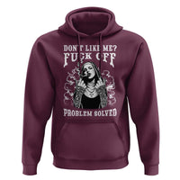 Funny Unholy Nun Hoodie Don't Like Me Fuck Off Problem Solved
