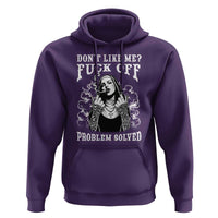 Funny Unholy Nun Hoodie Don't Like Me Fuck Off Problem Solved