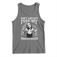 Funny Unholy Nun Tank Top Don't Like Me Fuck Off Problem Solved