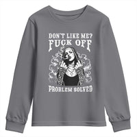 Funny Unholy Nun Youth Sweatshirt Don't Like Me Fuck Off Problem Solved