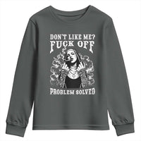 Funny Unholy Nun Youth Sweatshirt Don't Like Me Fuck Off Problem Solved