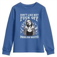 Funny Unholy Nun Youth Sweatshirt Don't Like Me Fuck Off Problem Solved