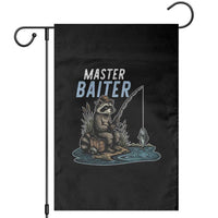 Funny Raccoon Fishing Garden Flag Master Baiter Fisherman