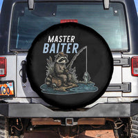 Funny Raccoon Fishing Spare Tire Cover Master Baiter Fisherman