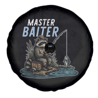 Funny Raccoon Fishing Spare Tire Cover Master Baiter Fisherman