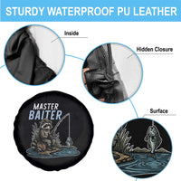 Funny Raccoon Fishing Spare Tire Cover Master Baiter Fisherman