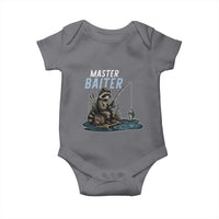 Funny Raccoon Fishing Baby Onesie Master Baiter Fisherman