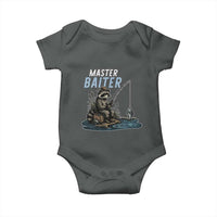 Funny Raccoon Fishing Baby Onesie Master Baiter Fisherman