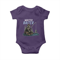 Funny Raccoon Fishing Baby Onesie Master Baiter Fisherman