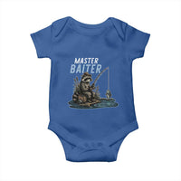 Funny Raccoon Fishing Baby Onesie Master Baiter Fisherman