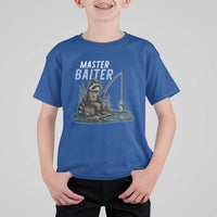 Funny Raccoon Fishing T Shirt For Kid Master Baiter Fisherman