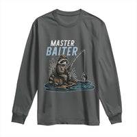 Funny Raccoon Fishing Long Sleeve Shirt Master Baiter Fisherman