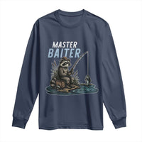 Funny Raccoon Fishing Long Sleeve Shirt Master Baiter Fisherman
