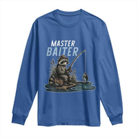 Funny Raccoon Fishing Long Sleeve Shirt Master Baiter Fisherman