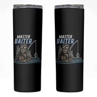 Funny Raccoon Fishing Skinny Tumbler Master Baiter Fisherman