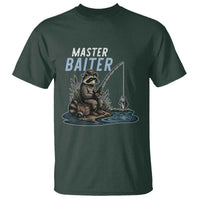 Funny Raccoon Fishing T Shirt Master Baiter Fisherman
