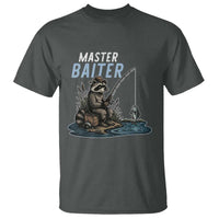 Funny Raccoon Fishing T Shirt Master Baiter Fisherman