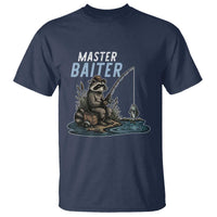 Funny Raccoon Fishing T Shirt Master Baiter Fisherman