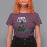 Funny Raccoon Fishing T Shirt For Women Master Baiter Fisherman
