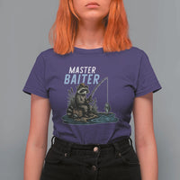 Funny Raccoon Fishing T Shirt For Women Master Baiter Fisherman