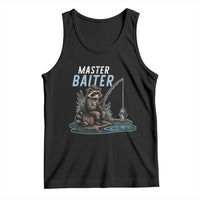 Funny Raccoon Fishing Tank Top Master Baiter Fisherman