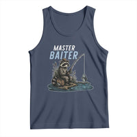 Funny Raccoon Fishing Tank Top Master Baiter Fisherman
