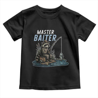 Funny Raccoon Fishing Toddler T Shirt Master Baiter Fisherman