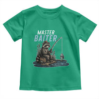 Funny Raccoon Fishing Toddler T Shirt Master Baiter Fisherman