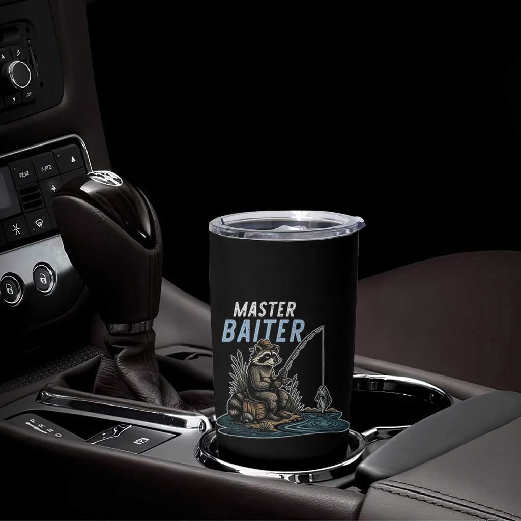 Funny Raccoon Fishing Tumbler Cup Master Baiter Fisherman