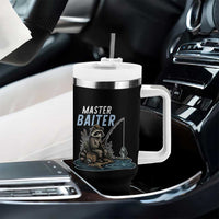 Funny Raccoon Fishing Tumbler With Handle Master Baiter Fisherman