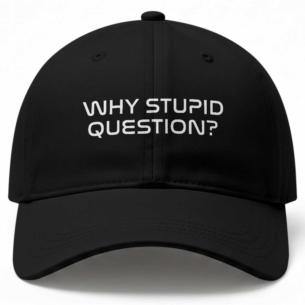 Why Stupid Question Baseball Cap Funny Space Quote Sci Fi Book