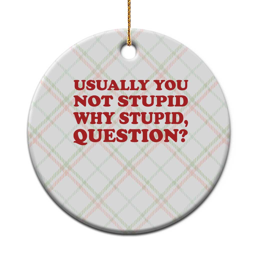 Usually You Not Stupid Why Stupid Question Ceramic Ornament Funny Space Quote Sci Fi Book