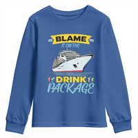 Funny Cruise Vacation Youth Sweatshirt Blame It On The Drink Package - Wonder Print Shop