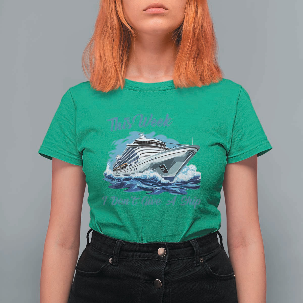 Funny Cruise Vacation T Shirt For Women This Week I Do Not Give A Ship - Wonder Print Shop