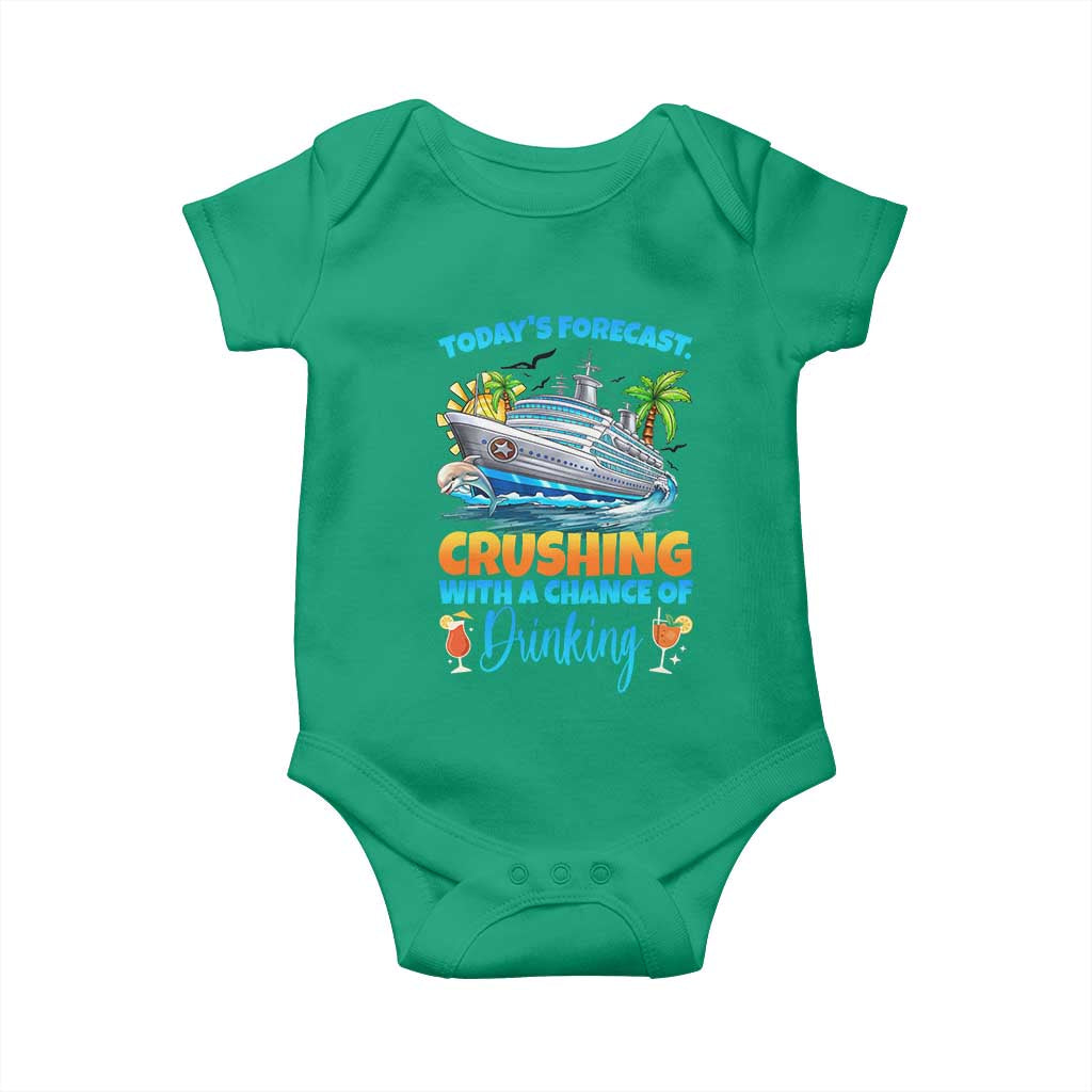 Funny Cruise Vacation Trip Drinking Baby Onesie Today Is Forecast Cruising With A Chance Of Drinking - Wonder Print Shop