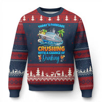 Funny Cruise Vacation Trip Drinking Ugly Christmas Sweater Today Is Forecast Cruising With A Chance Of Drinking - Wonder Print Shop