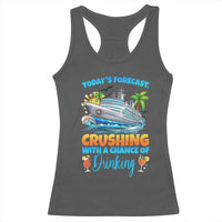 Funny Cruise Vacation Trip Drinking Racerback Tank Top Today Is Forecast Cruising With A Chance Of Drinking - Wonder Print Shop