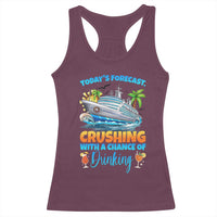 Funny Cruise Vacation Trip Drinking Racerback Tank Top Today Is Forecast Cruising With A Chance Of Drinking - Wonder Print Shop